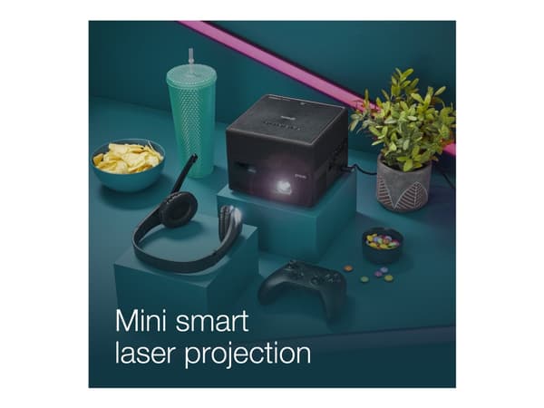 Epson EF-12 - 3 LCD-projektor - portabel - 1000 lumen (hvit) - 1000 lumen (farge) - Full HD (1920 x 1080) - 16:9 - svart - Android TV