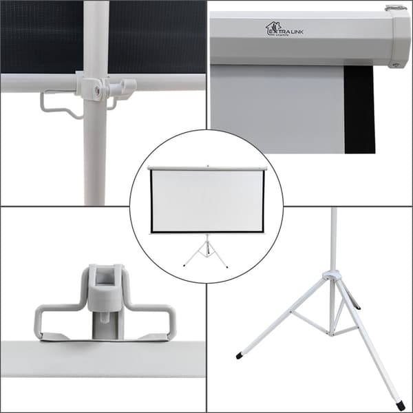 Extralink projektionsskærm 120" | Projektionsskærm | 16:9, 266x149cm, PVC, semi-automatisk rullende