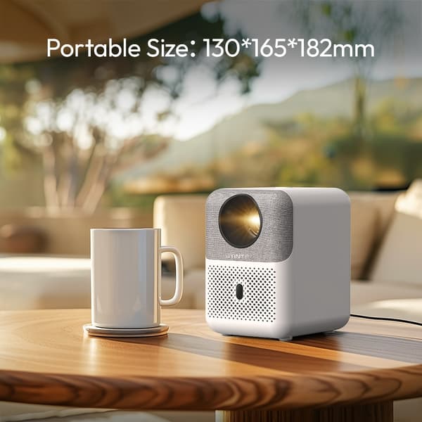 Smart Mini Hjemmebiograf Projektor, 4K Understøttelse, 300 ANSI Lumen, Bluetooth-Kompatibel,U4