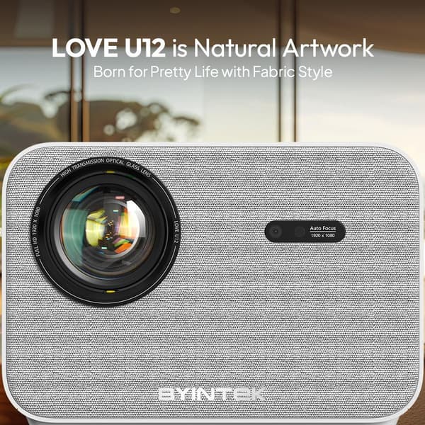 Fuld HD 1080P Projektor, 800 ANSI Lumens, WiFi og Bluetooth Forbindelse, Android System