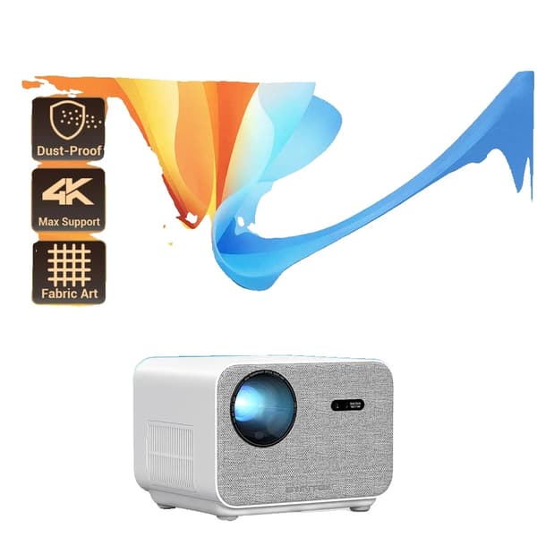 Fuld HD 1080P Projektor, 800 ANSI Lumens, WiFi og Bluetooth Forbindelse, Android System