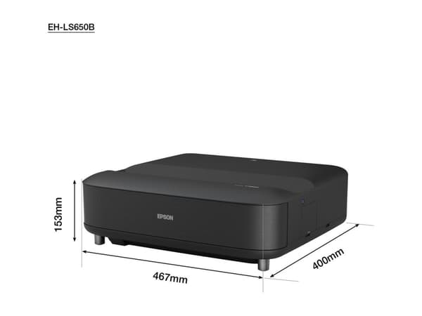 Epson EH-LS650B - 3LCD-projektor - 3600 lumen (vit) - 3600 lumen (färg) - 16:9 - 4K - objektiv med ultrakort kastavstånd - 802.11a/b/g/n/ac trådlös M
