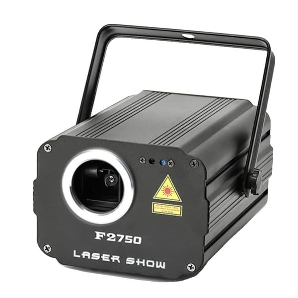Discofest Laserprojektor, 60W Effekt, RGB Fullfärg,EU-kontakt, F2750 SVART F2750 BLACK
