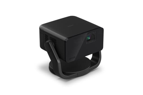 Epson EF-22B-projektor med integrerat stativ, flexibel projicering och Google TV för mångsidig underhållning
