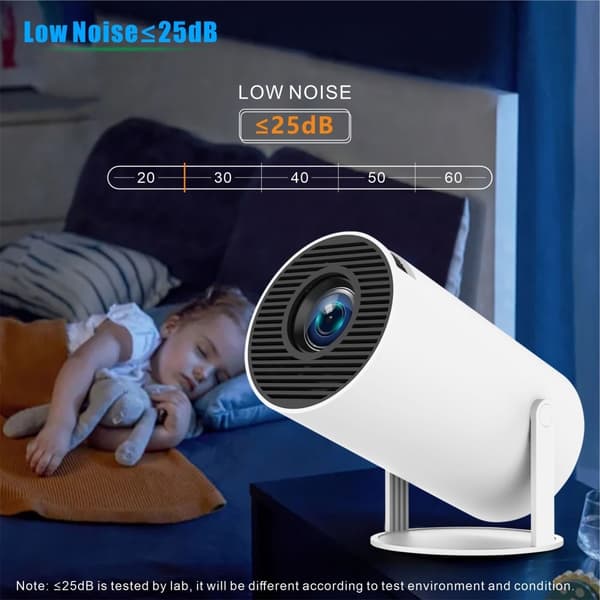 PRO-projektor Android 11.0 2.4G 5G WiFi 6 Bluetooth 5.0 1280*720P hjemmebiograf