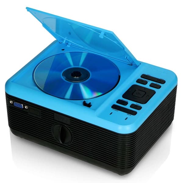 Lenco LCD-projektori, jossa on DVD-soitin ja Bluetooth® Sininen