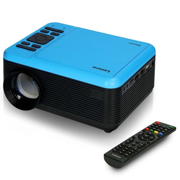 Lenco LCD-projektori, jossa on DVD-soitin ja Bluetooth® Sininen
