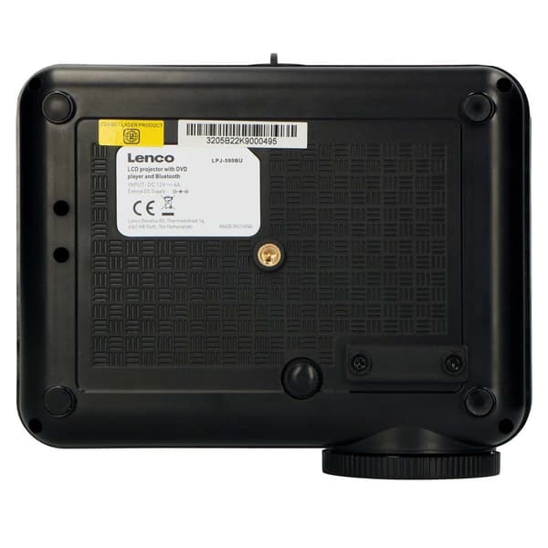 Lenco LCD-projektori, jossa on DVD-soitin ja Bluetooth® Sininen