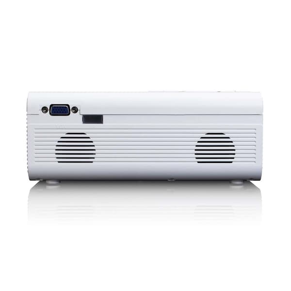 Lenco LCD-projektor med hög upplösning, stödjer Full HD 1080P-innehåll Vit