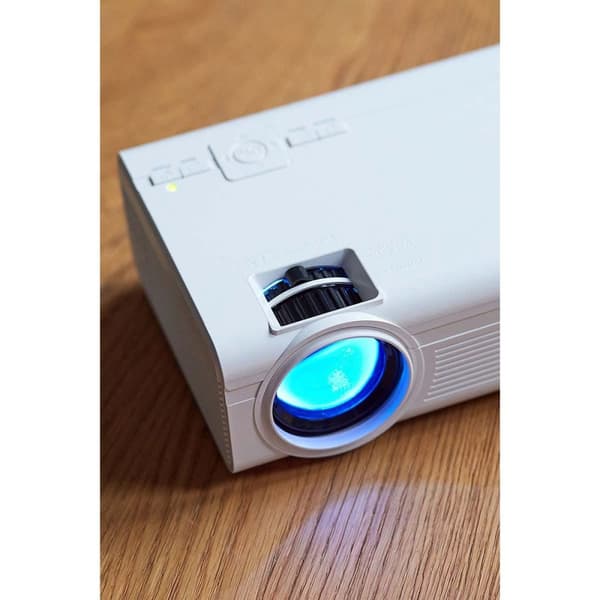 Lenco LCD-projektor med hög upplösning, stödjer Full HD 1080P-innehåll Vit