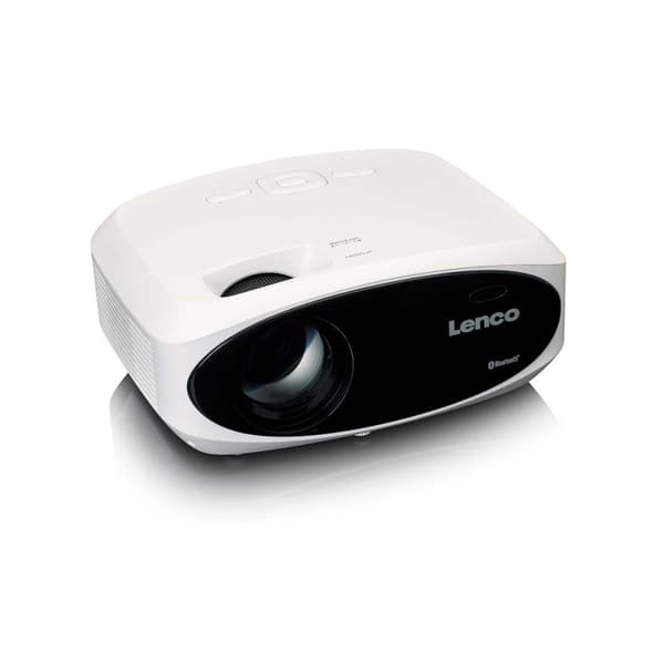 Lenco Full HD 1080P LCD-projektor med Bluetooth Vit