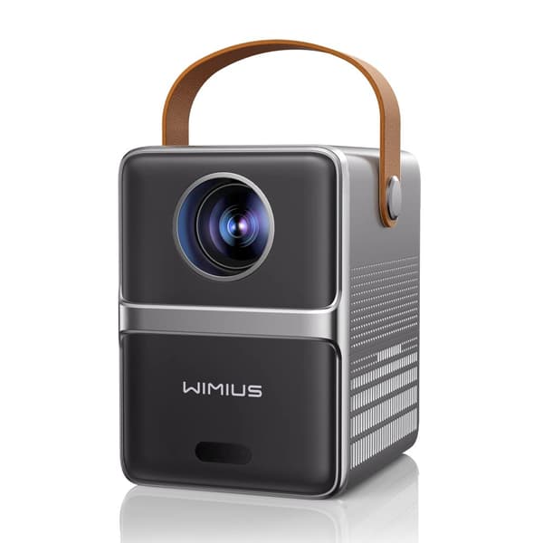 Kannettava projektori, 18000 lumenin kirkkaus, Bluetooth-yhteensopivuus,Harmaa, Eu plug in Finnish is "Eu-plugi".
