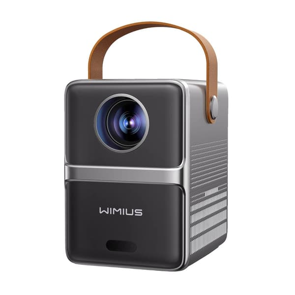 Kannettava projektori, 18000 lumenin kirkkaus, Bluetooth-yhteensopivuus,Harmaa, Eu plug in Finnish is "Eu-plugi".