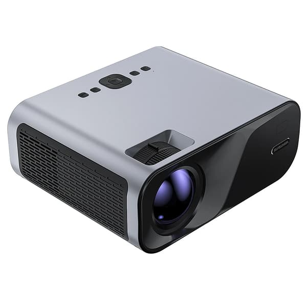 Mini projektor, ægte 1080P opløsning, manuel fokus,SUREWHEEL E60