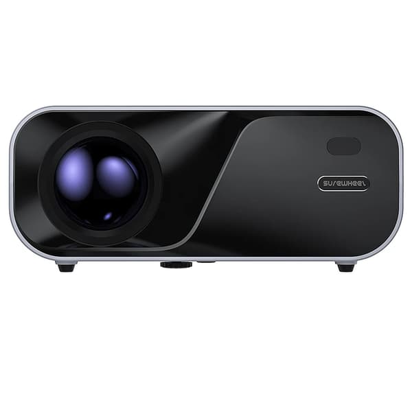SUREWHEEL E60 Mini Projektor, Nativ 1080P Upplösning, Bluetooth 5.0,SUREWHEEL E60, EU-kontakt