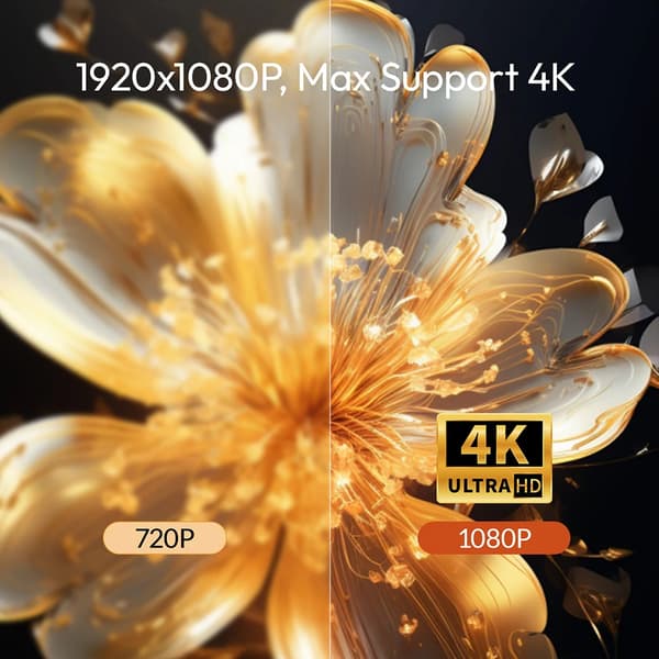 VEVSHAO Projektor, 1200 ANSI Lumen, 1920x1080 Full HD, Android 9.0