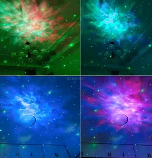 STAR PROJEKTOR NATTLAMPA USB HÖGTALARE BLUETOOTH NEBULA FJÄRRKONTROLL