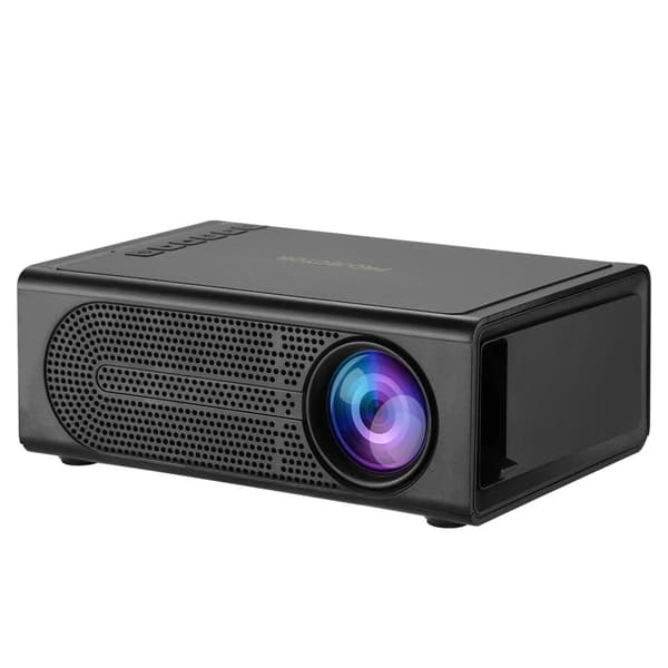 Mini projektor, 1080P stöd, 24-100 tum projiceringsstorlek,svart