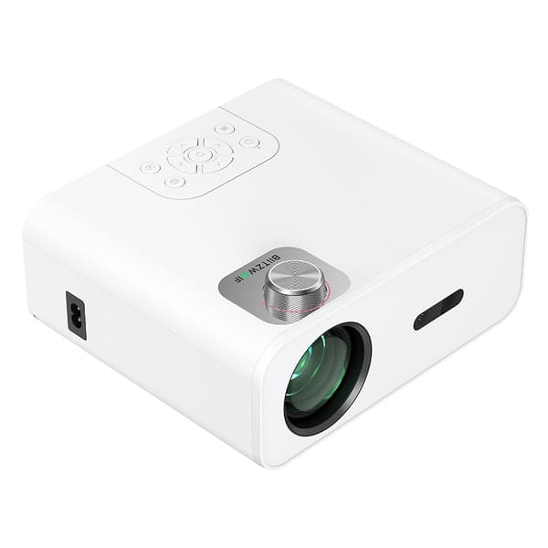 BlitzWolf BW-V5 Max LED-projektor, 1080P HD, 9000 lumen,EU-kontakt, Vit