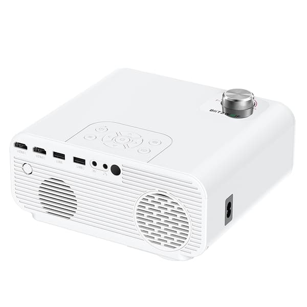 BlitzWolf BW-V5 Max LED-projektor, 1080P HD, 9000 lumen,EU-kontakt, Vit