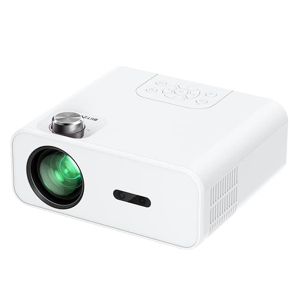BlitzWolf BW-V5 Max LED-projektor, 1080P HD, 9000 lumen,EU-kontakt, Vit