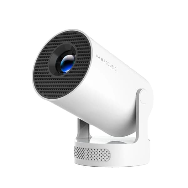 Mini projektor, 8000 lumen ljusstyrka, Bluetooth-kompatibel,EU-plugg, HY300 Pro Ny-Vit