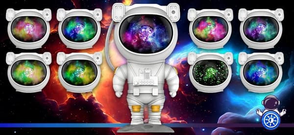 ASTRONAUTPROJEKTOR FÖR BARNRUM RYMDSTRÄNPROJEKTOR FJÄRRKONTROLL GÅVA