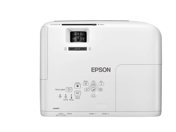 Epson EB-W55 - 3 LCD-projektor - portabel - 4000 lumen (hvit) - 4000 lumen (farge) - WXGA (1280 x 800) - 16:10 - 802.11n trådløs / Miracast - hvit