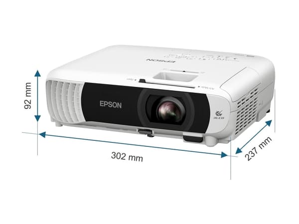 Epson EB-W55 - 3 LCD-projektor - portabel - 4000 lumen (hvit) - 4000 lumen (farge) - WXGA (1280 x 800) - 16:10 - 802.11n trådløs / Miracast - hvit