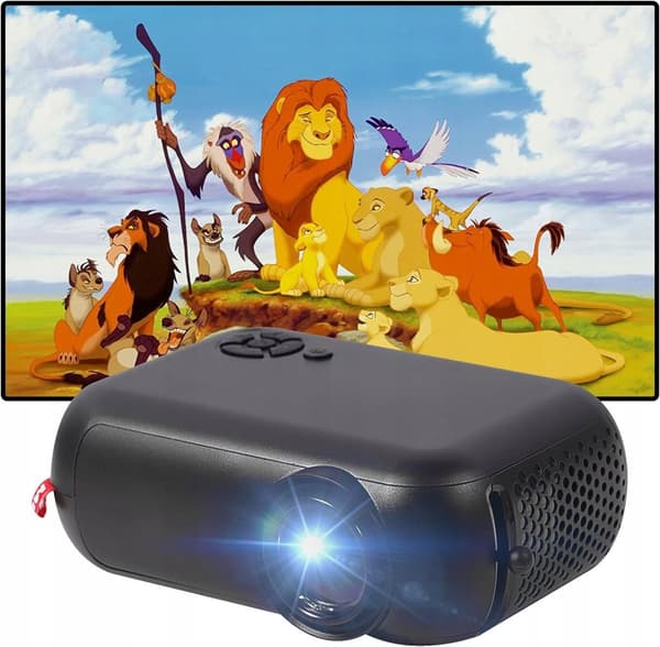 KANNETTAVA PROJEKTORI KAUKOSÄÄTIMELLÄ, JOPA 170 TUUMAA, BLUETOOTH, FullHD