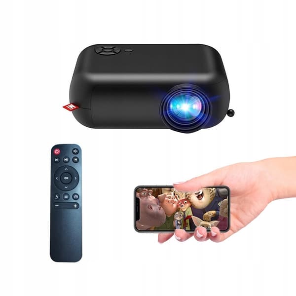 KANNETTAVA PROJEKTORI KAUKOSÄÄTIMELLÄ, JOPA 170 TUUMAA, BLUETOOTH, FullHD