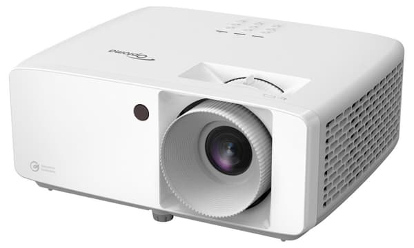 Optoma HZ150X kompakt Full HD-laserprojektor med hög ljusstyrka, utformad för underhållsfri kontinuerlig drift