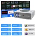 Miniatyrbillede 1 af 2: 4K Android Projektor, 28000 Lumen Lysstyrke, Bluetooth Fjernbetjening,Q11 Android
