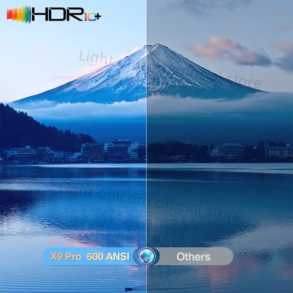 Full HD projektor, 13000 lumen lysstyrke, understøtter 4K video,X9 PRO