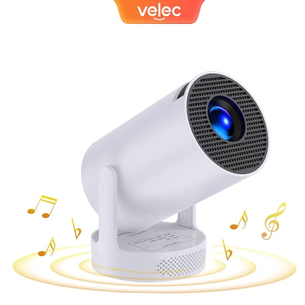 HiFi Projektor, 280 ANSI Lumen Lysstyrke, Indbygget HIFI Højttaler,HY300 Pro HiFi, EU stik