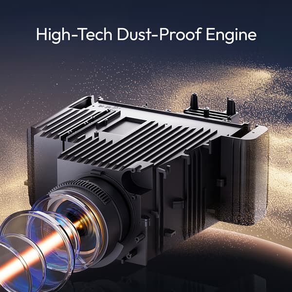 Full HD projektor, 1000 ANSI lumen lysstyrke, 6D keystone-korrektion, Android OS