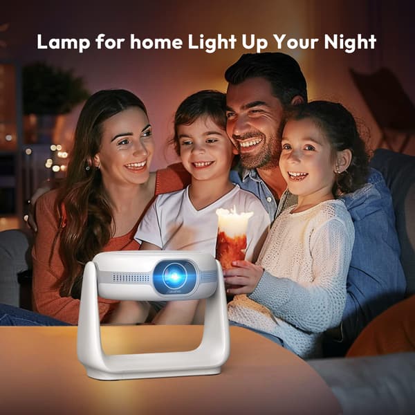 Smart Home Theater Projektor, Full HD Opløsning, 380 ANSI Lumen Lysstyrke, Bærbart Design