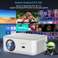 Miniatyrbillede 2 af 4: Bærbar Mini Projektor, Fuld HD 1080P Opløsning, WiFi Forbindelse, Android-version