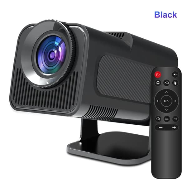 Hemprojektor, 1080P upplösning, 390 ANSI-lumen, Android 11-system,HY320-Svart, EU-kontakt
