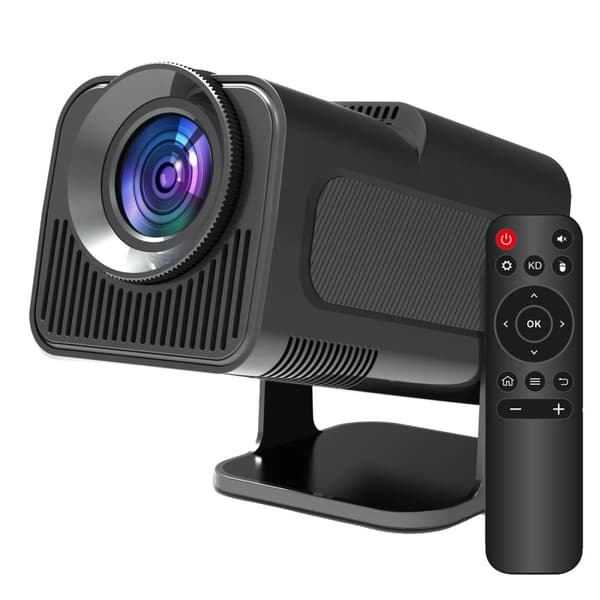 Hemprojektor, 1080P upplösning, 390 ANSI-lumen, Android 11-system,HY320-Svart, EU-kontakt