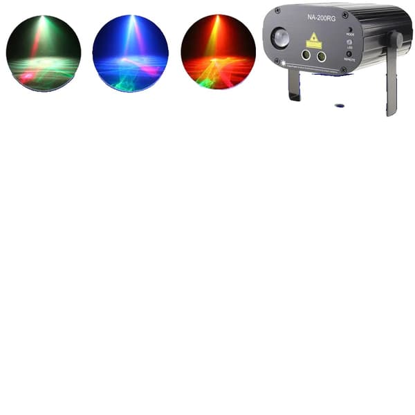 Laserljusprojektor, RGB LED-effekter, fjärrkontroll,EU-kontakt, Metallhölje