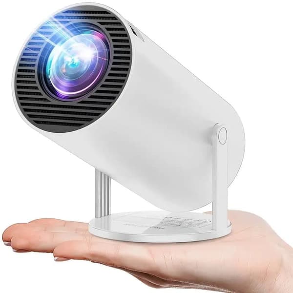 OBOSOE 4K projektor HY300 Pro – Android 11, 5G WiFi, Bluetooth 5.2, 180° drejelig, automatisk vandret justering