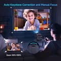 Miniatyrbillede 6 af 7: OBOSOE Mini 4K-projektor HY320 – Smart Android 11, 300 ANSI, WiFi 6, Bluetooth 5.0, 180° drejelig