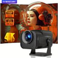 Miniatyrbillede 1 af 7: OBOSOE Mini 4K-projektor HY320 – Smart Android 11, 300 ANSI, WiFi 6, Bluetooth 5.0, 180° drejelig