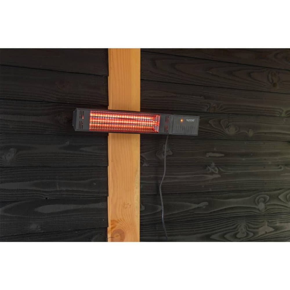 Sunred Vägghängd terrassvärmare Fortuna 1500W roséguld svart