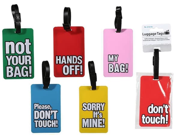 Bagagemærkat / Tag til Bagage - Fastgøres til kufferten 4-Pack