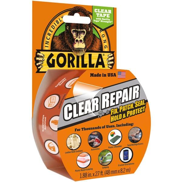 GORILLA TAPE GENOMSKINLIG LAGNINGSTAPE 8.2 M X 48 MM, transparent lagningstape