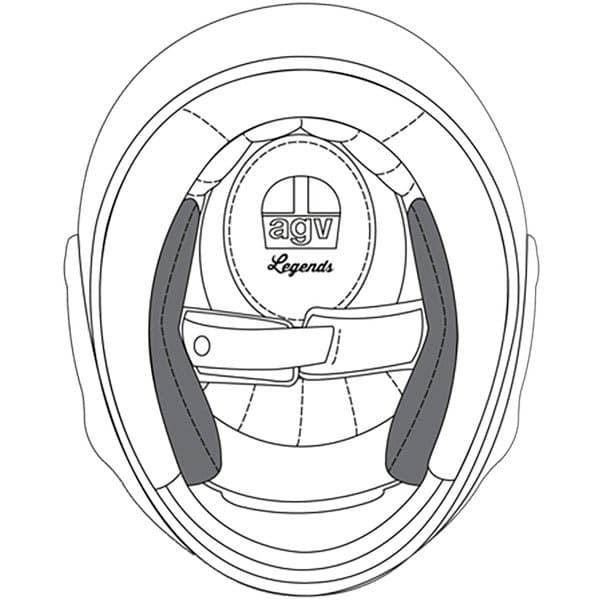 Agv X101 Cheek Pads Sort XL