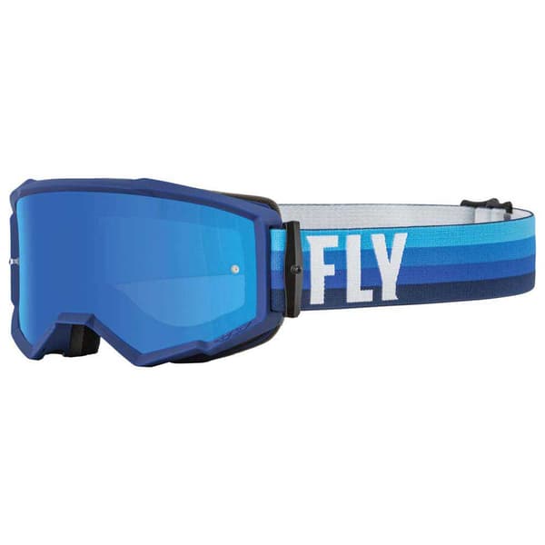 Fly Racing Maske Skærm Zone Blå Mirrored