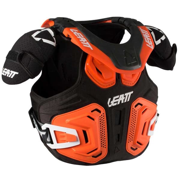 Leatt Suojakaulus Fusion 2.0 And Body Protector Junior Oranssi,Musta L-XL